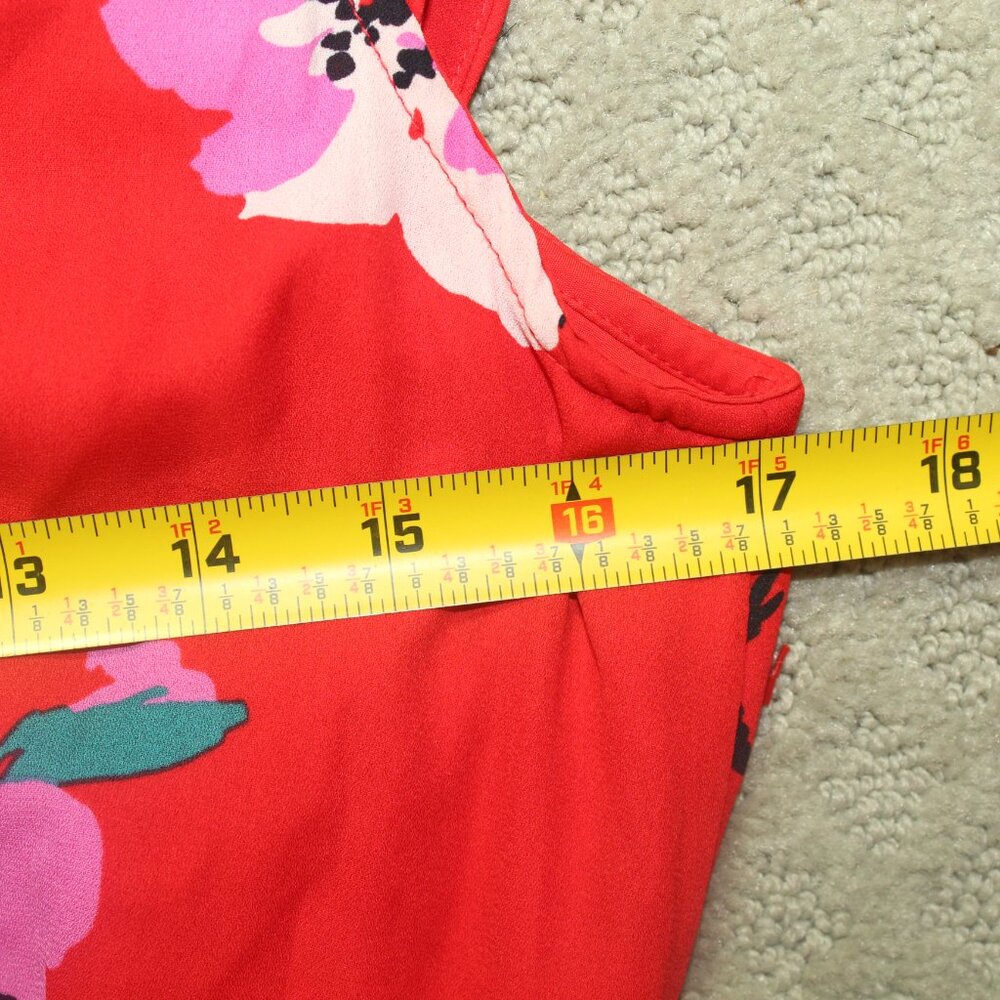 41 Hawthorne Size S Red and Black Floral Dress - Picture 5 of 6